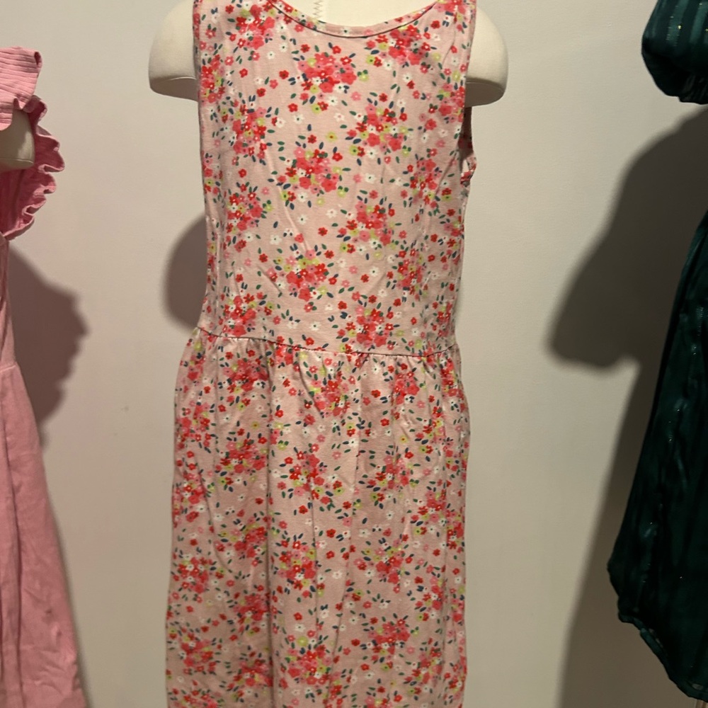 H&M Red and Pink Sleeveless Sundress